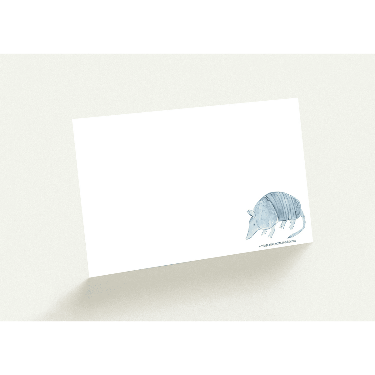 Armadillo Watercolor Mini Notecards, Set of 10 – Texas Wildlife Stationery - Purple Pecan Creative Co.