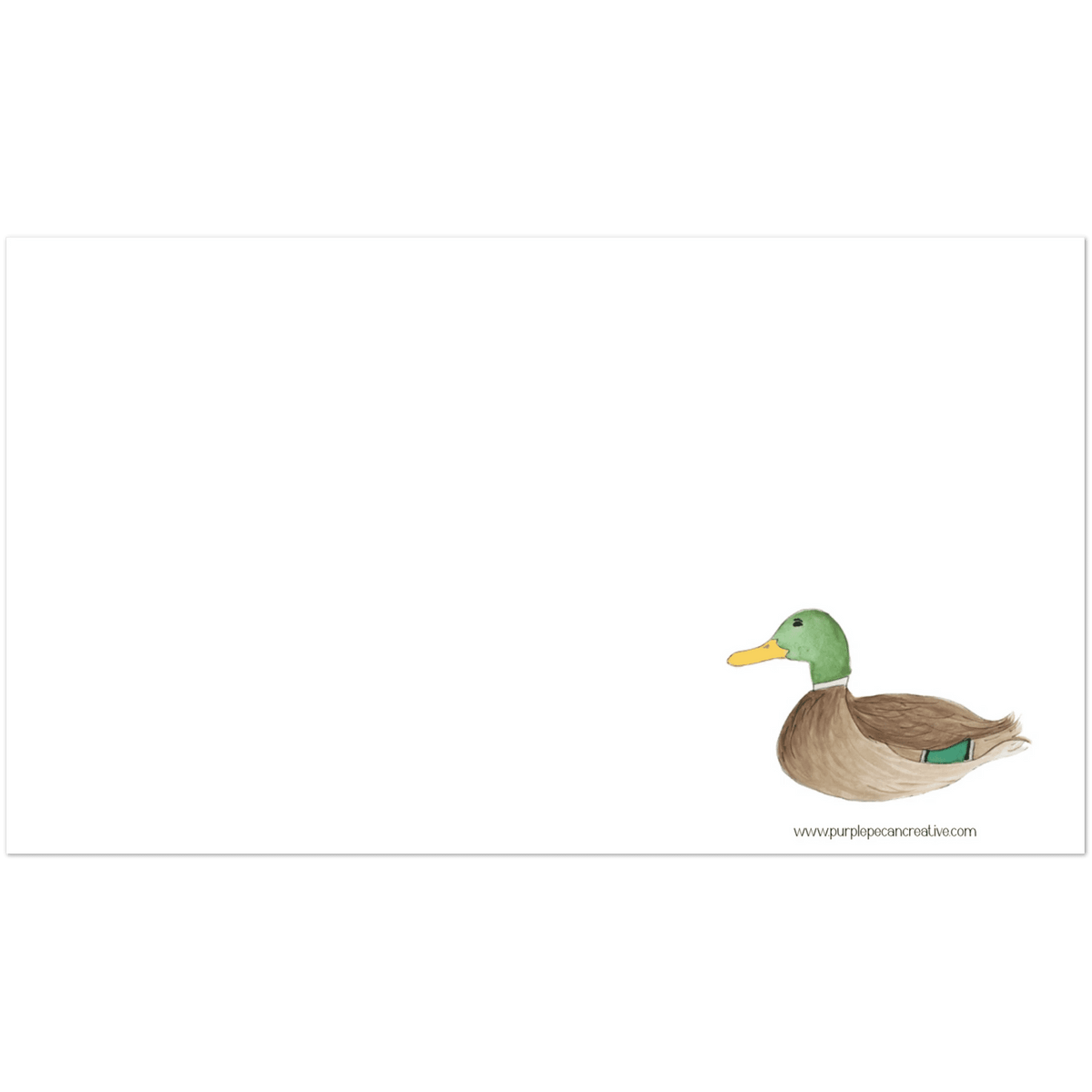 Mallard Duck Watercolor Notecards, Set of 10 – Charming Wildlife Stationery by Anne Attaway Spears - Purple Pecan Creative Co.