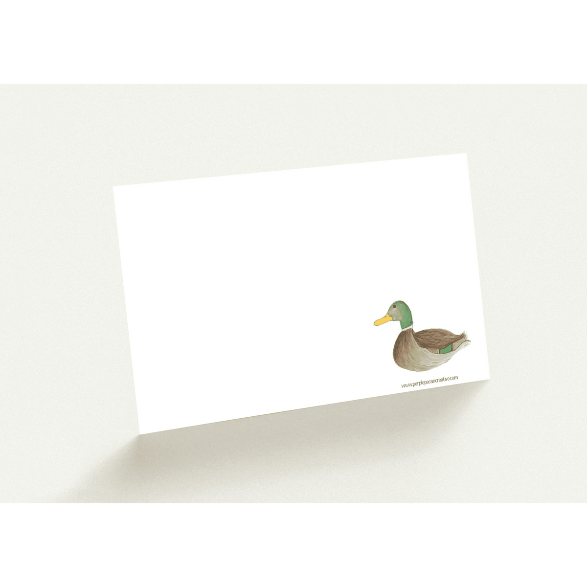 Mallard Duck Watercolor Notecards, Set of 10 – Charming Wildlife Stationery by Anne Attaway Spears - Purple Pecan Creative Co.