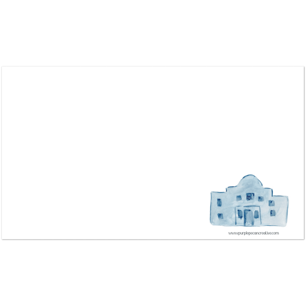 The Alamo Watercolor Mini Notecards, Set of 10 – Iconic Texas Landmark Stationery - Purple Pecan Creative Co.